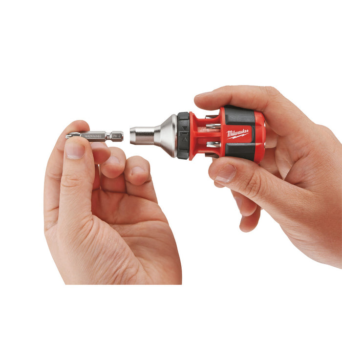 Milwaukee 48-22-2330 8-in-1 Compact Ratcheting Multi-bit Driver - My Tool Store