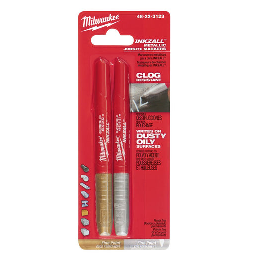 Milwaukee 48-22-3123 2PK INKZALL SilverGold/ Fine Point Markers - My Tool Store