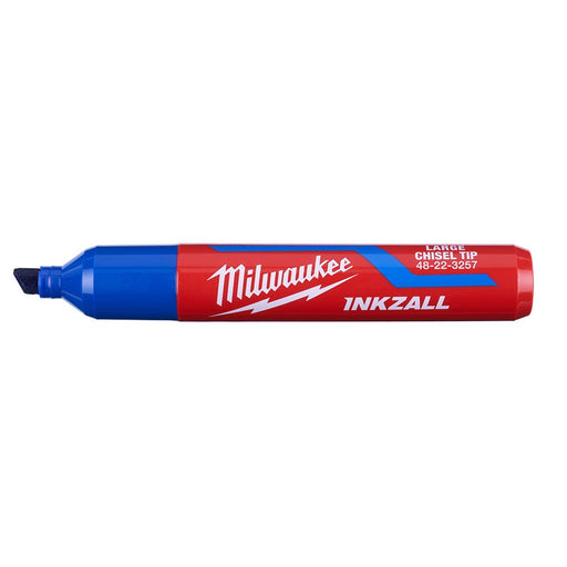 Milwaukee 48-22-3257 INKZALL Large Chisel Tip Blue Marker, 12 Pack - My Tool Store