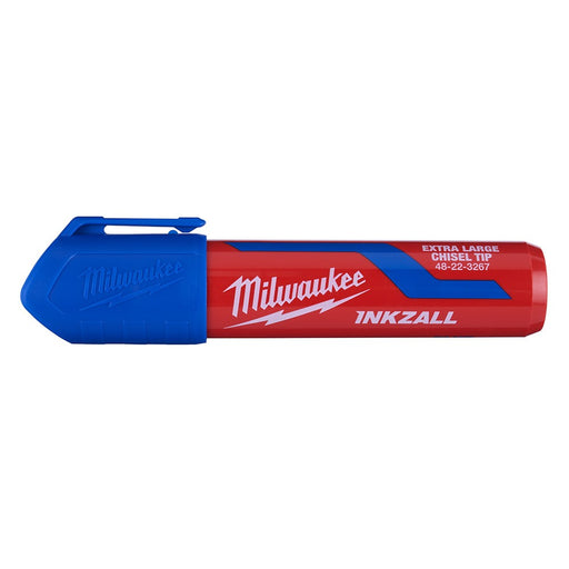 Milwaukee 48-22-3267 INKZALL Extra Large Chisel Tip Blue Marker - My Tool Store