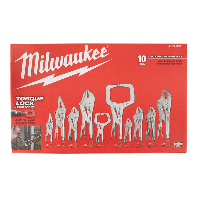 Milwaukee  48-22-3690 10 Piece Torque Lock Pliers Kit - My Tool Store