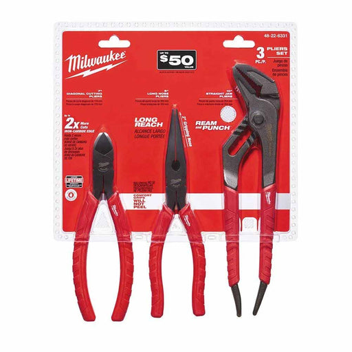 Milwaukee 48-22-6331 Comfort Grip Pliers Kit - 3pc - My Tool Store