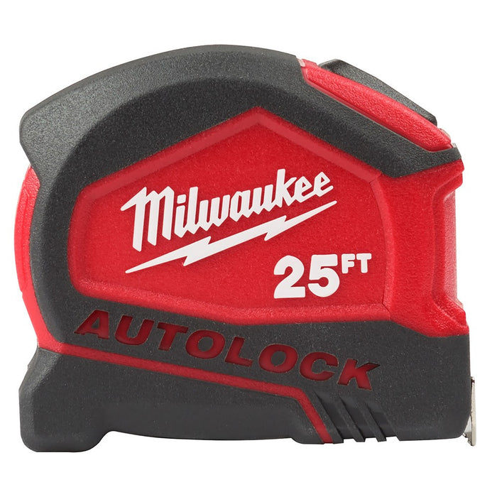 Milwaukee 48-22-6825 25 Ft Compact Nylon Bond Blade Protection Auto Lock Tape - My Tool Store