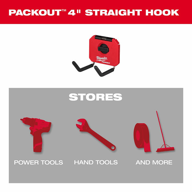 Milwaukee 48-22-8334 PACKOUT Shop Storage 4" Straight Hook