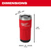 Milwaukee 48-22-8392R PACKOUT 20oz Red Tumbler - My Tool Store