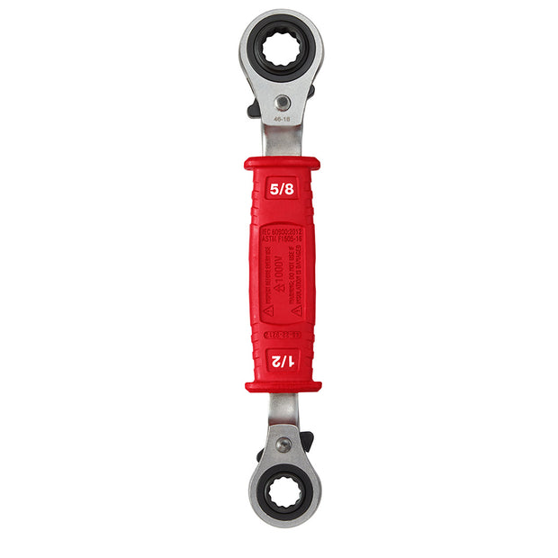 Milwaukee 48-22-9212 Lineman’s 4-in-1 Insulated Ratcheting Box Wrench