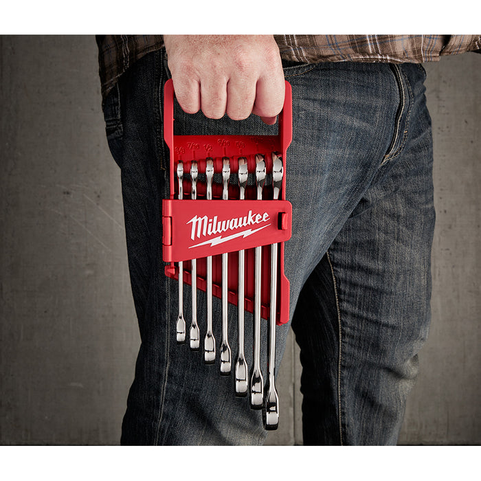 Milwaukee 48-22-9406 7 Piece Ratcheting Combination Wrench Set - SAE - My Tool Store