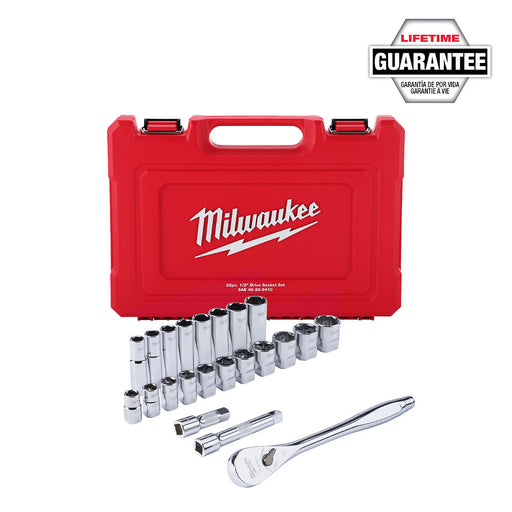 Milwaukee 48-22-9410 22 pc 1/2" Socket Wrench Set – SAE - My Tool Store