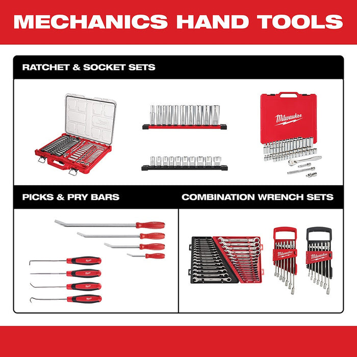 Milwaukee 48-22-9429 7pc Flex Head Ratcheting Wrench Set - SAE