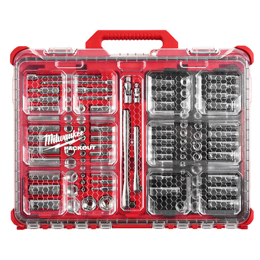 Milwaukee  48-22-9486 1/4" & 3/8”  106pc Ratchet and Socket Set in PACKOUT - SAE & Metric - My Tool Store