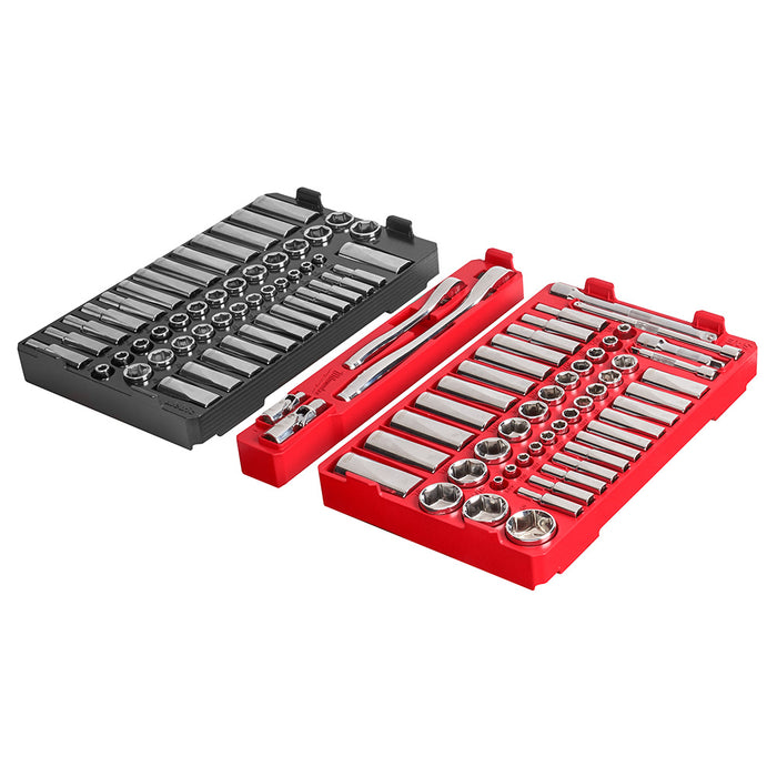 Milwaukee  48-22-9486 1/4" & 3/8”  106pc Ratchet and Socket Set in PACKOUT - SAE & Metric - My Tool Store