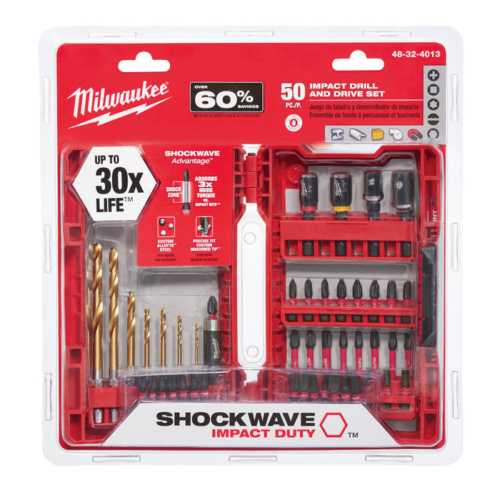 Milwaukee 48-32-4013 Shockwave Impact Duty Driver Bit Set 50 Piece - My Tool Store