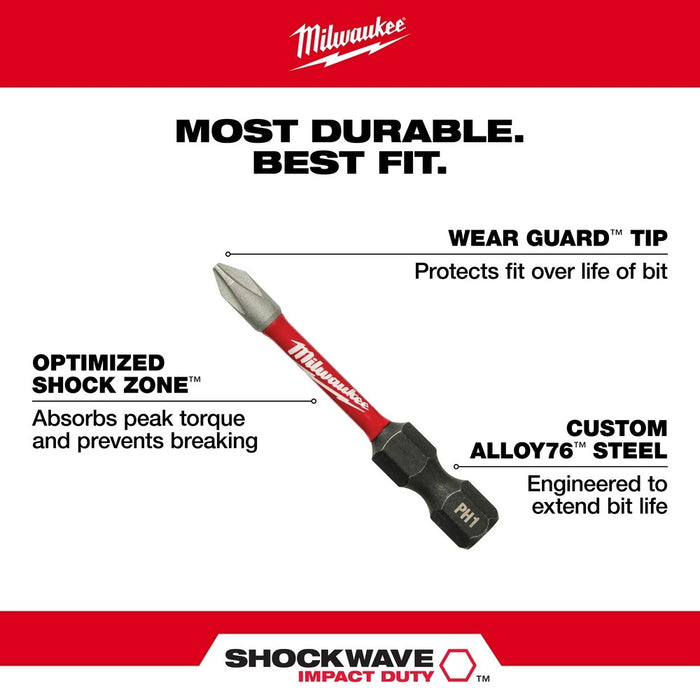 Milwaukee 48-32-4098 SHOCKWAVE Impact Duty Drill, Drive & Fasten Set - 75PC - My Tool Store