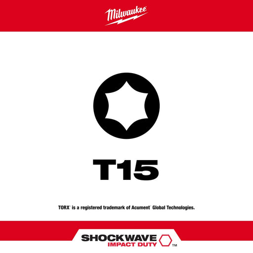 Milwaukee 48-32-4484 T20 Torx Shockwave 2" Power Bit - My Tool Store