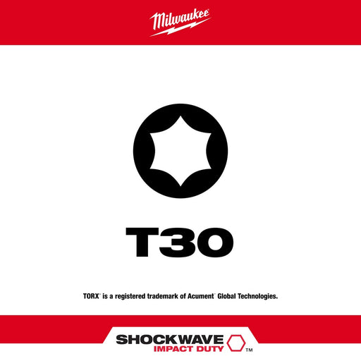 Milwaukee 48-32-4487 SHOCKWAVE 2" T30 Impact Bit - My Tool Store
