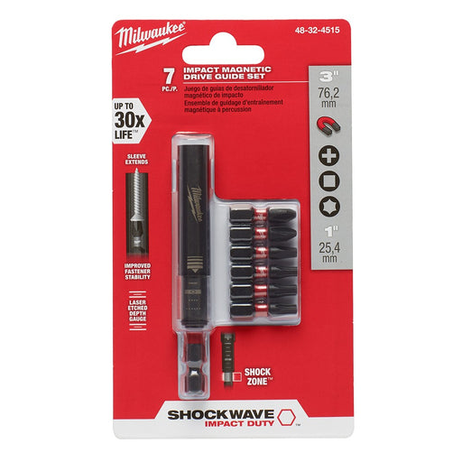 Milwaukee 48-32-4515 SHOCKWAVE 7PC Impact Magnetic Drive Guide Set - My Tool Store