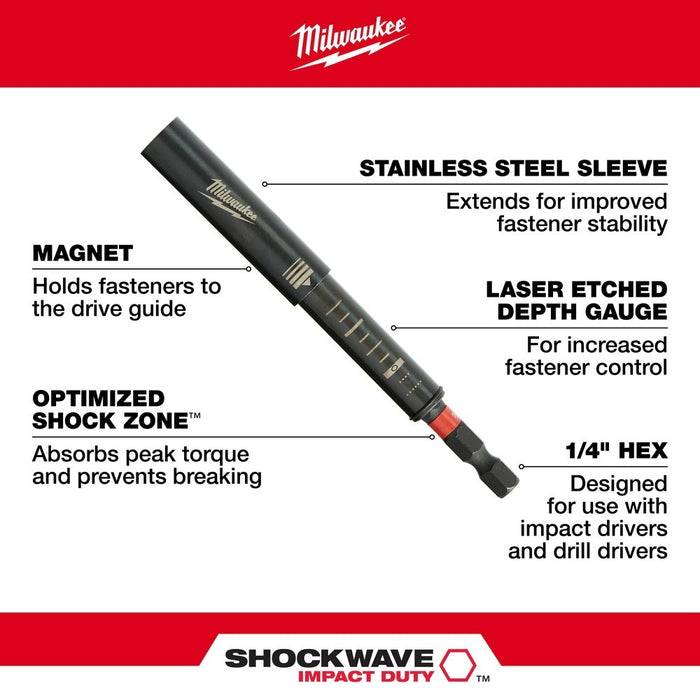 Milwaukee 48-32-4518 SHOCKWAVE 7PC Impact Magnetic Drive Guide Set - My Tool Store