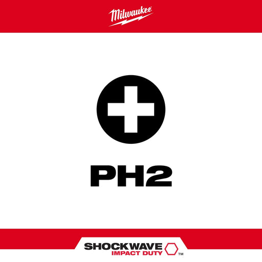 Milwaukee 48-32-4562 #2 Phillips Shockwave 3-1/2" Power Bit - My Tool Store