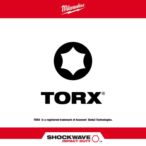 Milwaukee 48-32-4615 Shockwave™ 7 Piece Torx 1” Insert Bit Set - My Tool Store