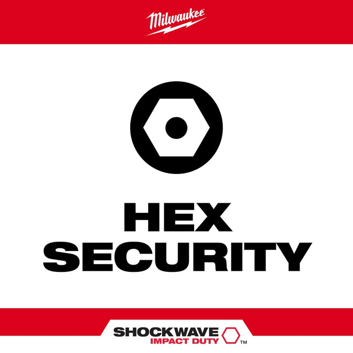 Milwaukee 48-32-4619 7 Piece SHOCKWAVE Hex Security Insert Bit Set