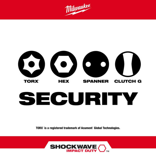 Milwaukee 48-32-4620 SHOCKWAVE 9PC 1" Security Impact Bit Set - My Tool Store