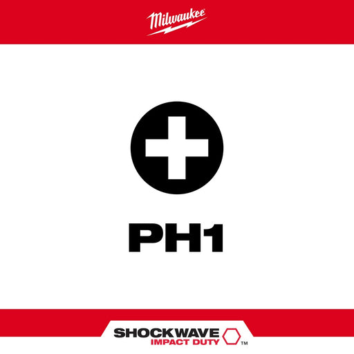 Milwaukee 48-32-4638 Shockwave 2" PH1 5PK - My Tool Store