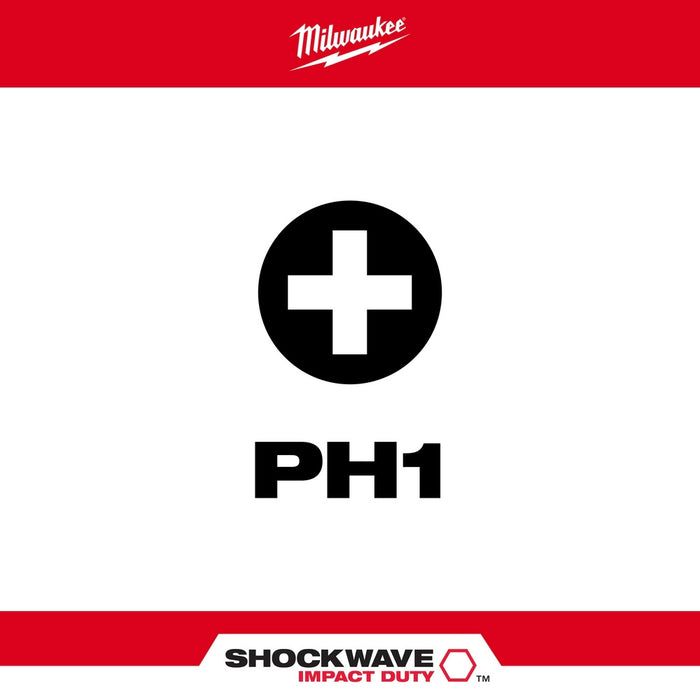 Milwaukee 48-32-4638 Shockwave 2" PH1 5PK