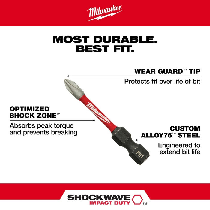 Milwaukee 48-32-4684 Shockwave 2" T20 5PK - My Tool Store