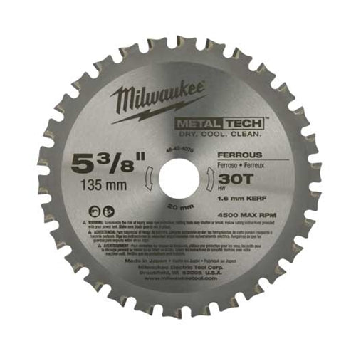 Milwaukee 48-40-4070 5-3/8” Metal Saw Blade 30 Tooth Ferrous - My Tool Store
