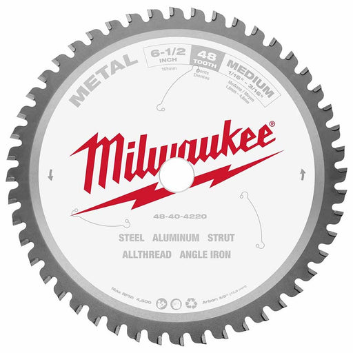 Milwaukee  48-40-4220 6-1/2" 48T METAL CSB, 5/8" - My Tool Store