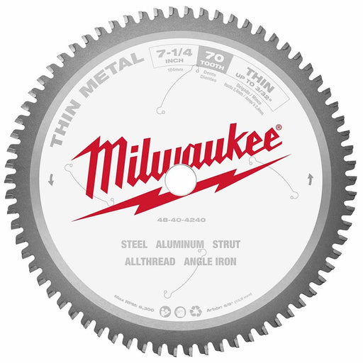 Milwaukee  48-40-4240 7-1/4" 70T METAL CSB, 5/8" - My Tool Store
