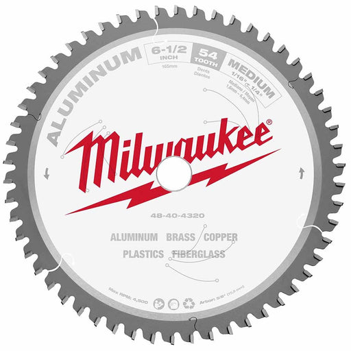 Milwaukee  48-40-4320 6-1/2" 54T ALUMINUM CSB, 5/8" - My Tool Store