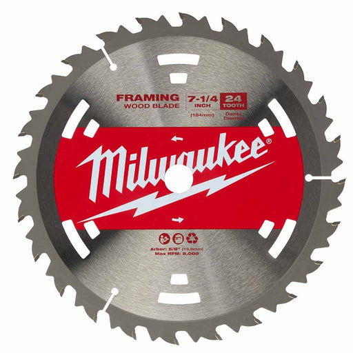 Milwaukee 48-41-0710 7-1/4" 24T Basic Framer Circular Saw Blade - My Tool Store