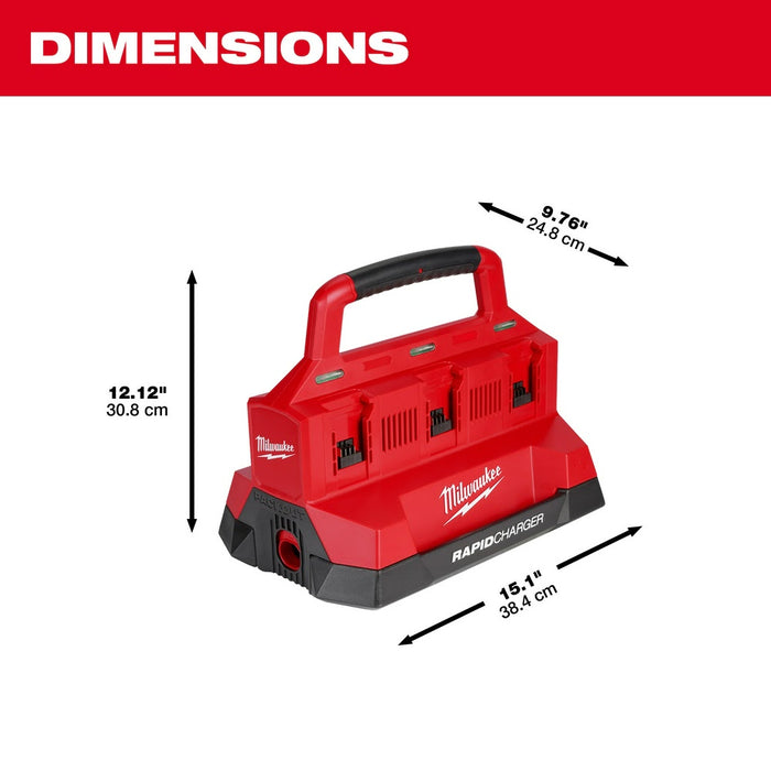 Milwaukee 48-59-1809 M18 PACKOUT Six Bay Rapid Charger