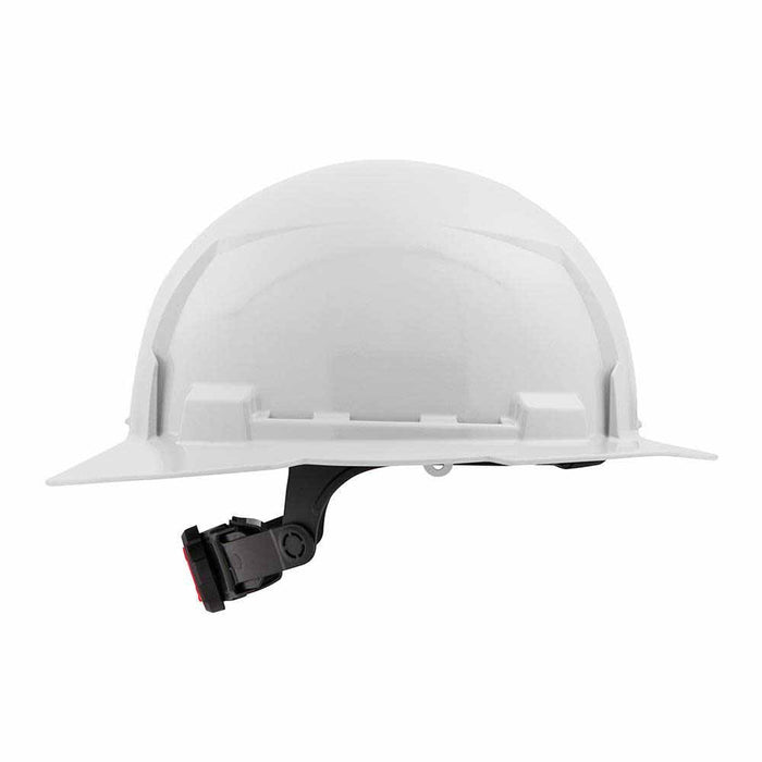 Milwaukee 48-73-1121 White Full Brim Hard Hat with 6PT Ratcheting Suspension – Type 1 Class E