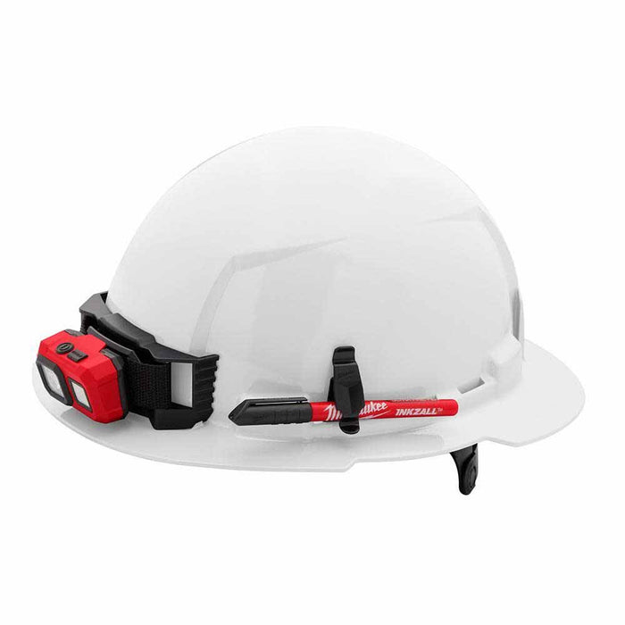 Milwaukee 48-73-1121 White Full Brim Hard Hat with 6PT Ratcheting Suspension – Type 1 Class E