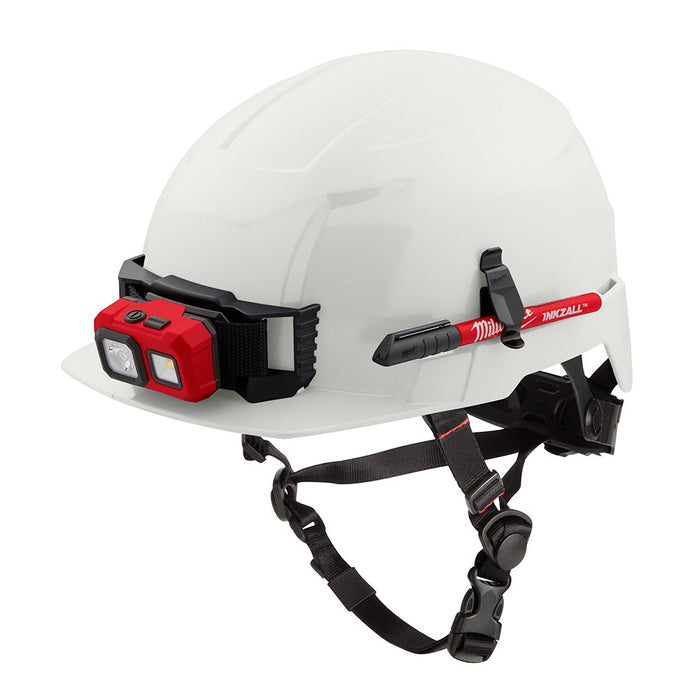 Milwaukee 48-73-1321 BOLT White Front Brim Safety Helmet (USA) - Type 2, Class E, Non-Vented