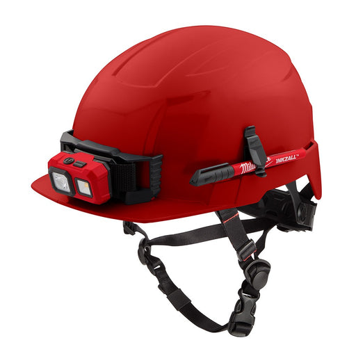Milwaukee 48-73-1329 BOLT Red Front Brim Safety Helmet (USA) - Type 2, Class E, Non-Vented - My Tool Store