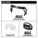 Milwaukee 48-73-1411 BOLT Eye Visor / Face Shield - Clear Dual Coat Lens with Head Lamp Mount Bracket (Compatible with Milwaukee Safety Helmets) - My Tool Store