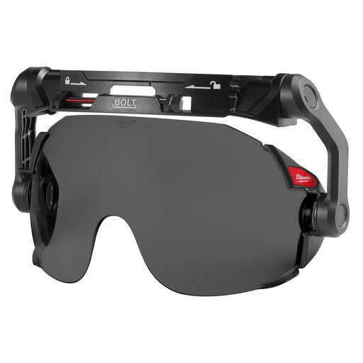 Milwaukee 48-73-1416 BOLT Eye Visor - Tinted Dual Coat Lens with Head Lamp Mount Bracket (Compatible with Milwaukee Safety Helmets) - My Tool Store