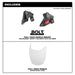 Milwaukee 48-73-1421 BOLT Full Face Shield - Clear Dual Coat Lens (Compatible with Milwaukee Safety Helmet [No Brim]) - My Tool Store