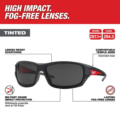 Milwaukee 48-73-2026 Tinted High Performance Safety Glasses (Polybag) - My Tool Store