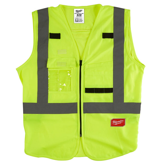 Milwaukee 48-73-5021 Class 2 - High Visibility Yellow Safety Vest - S/M