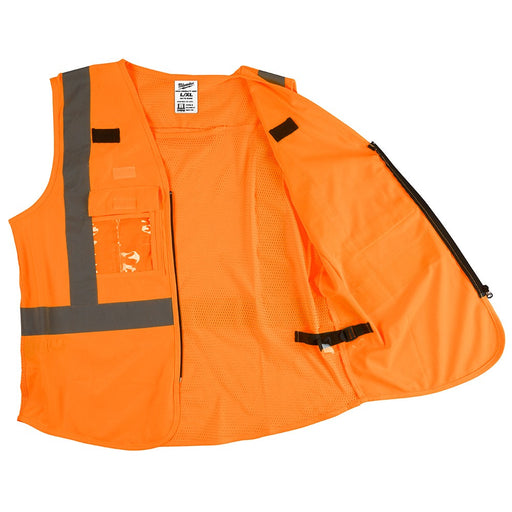Milwaukee 48-73-5032 High Visibility Orange Safety Vest - L/XL - My Tool Store