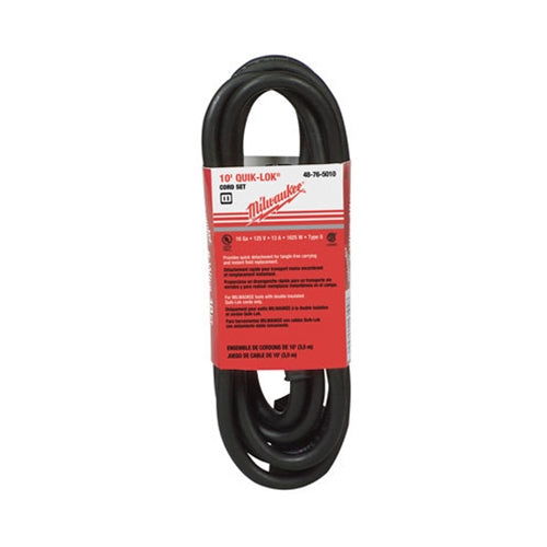 Milwaukee 48-76-5010 10' Quik-Lok 2 Wire Double Insulated Cord - My Tool Store