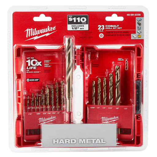 Milwaukee  48-89-2338 23 Piece Cobalt Red Helix Kit - My Tool Store