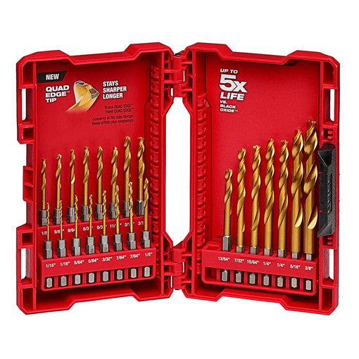 Milwaukee  48-89-4631 23 Piece TiN Shockwave Drill Bit Kit - My Tool Store