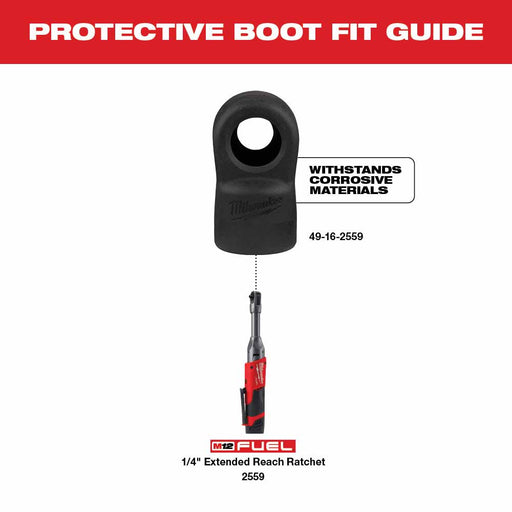 Milwaukee 49-16-2559 M12 FUEL 1/4" Extended Reach Ratchet Rubber Boot - My Tool Store