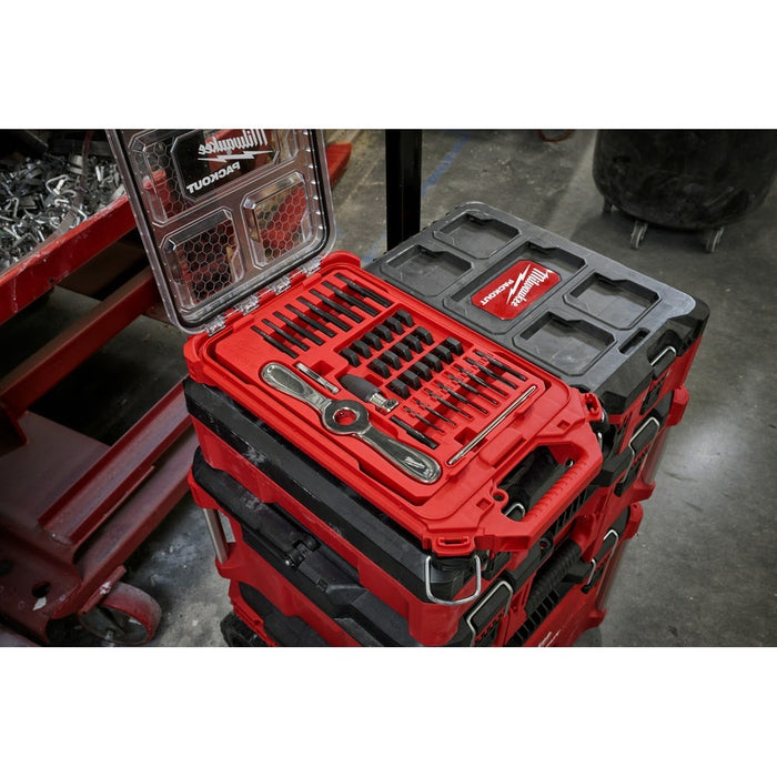 Milwaukee 49-22-5604 38PC SAE Tap & Die PACKOUT Set w/ Hex-LOK 2-in-1 Handle - My Tool Store