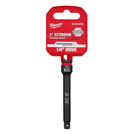 Milwaukee 49-66-6700 SHOCKWAVE Impact Duty™  1/4" Drive 3" Extension - My Tool Store